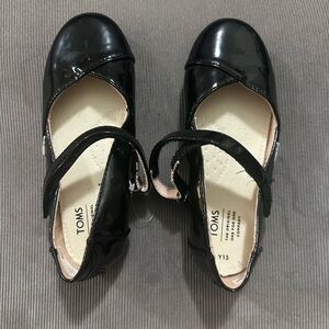 Toms Black Dress Shoes Patent Leather Mary Jane